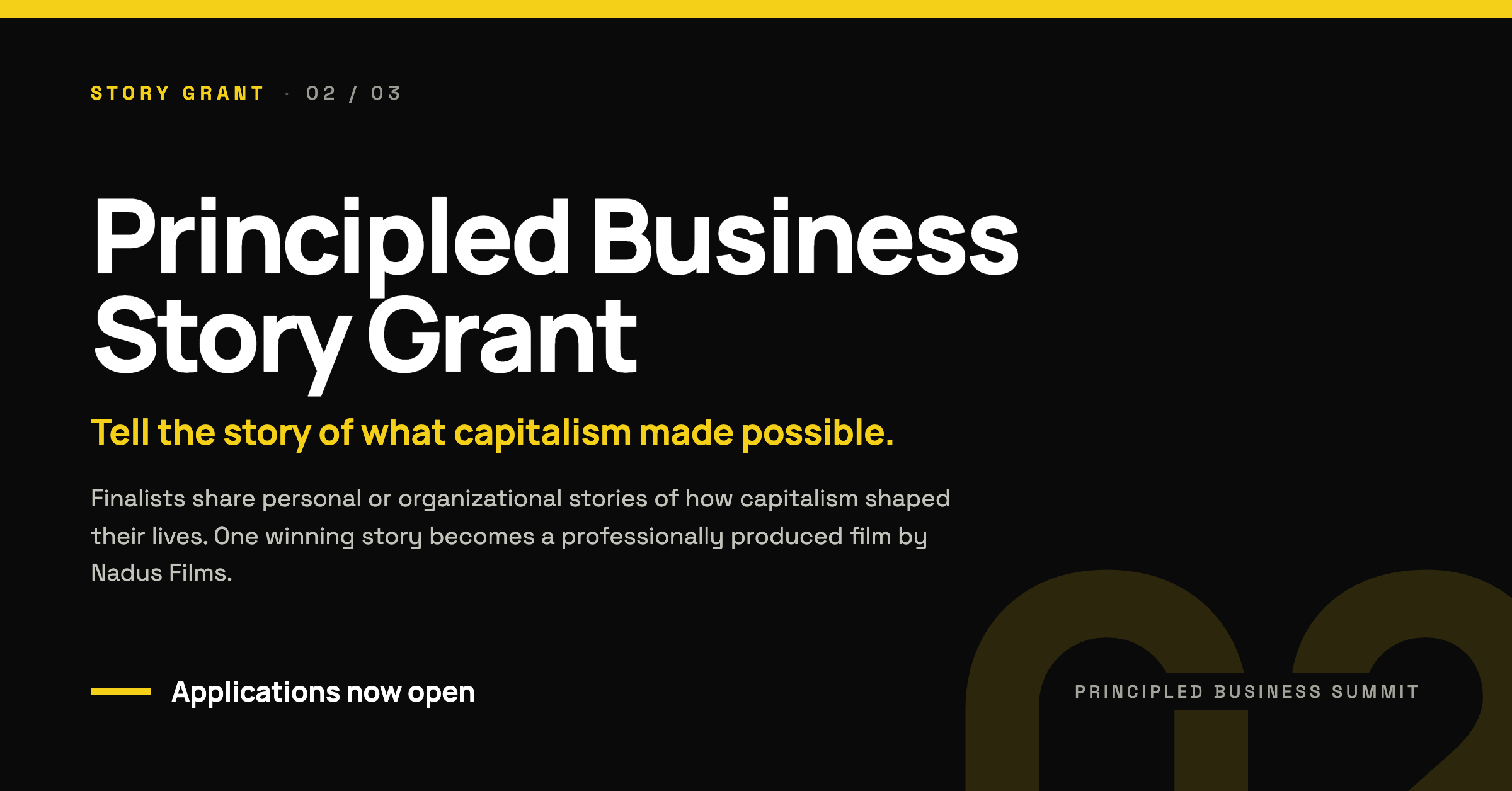 Principled Business Story Grant