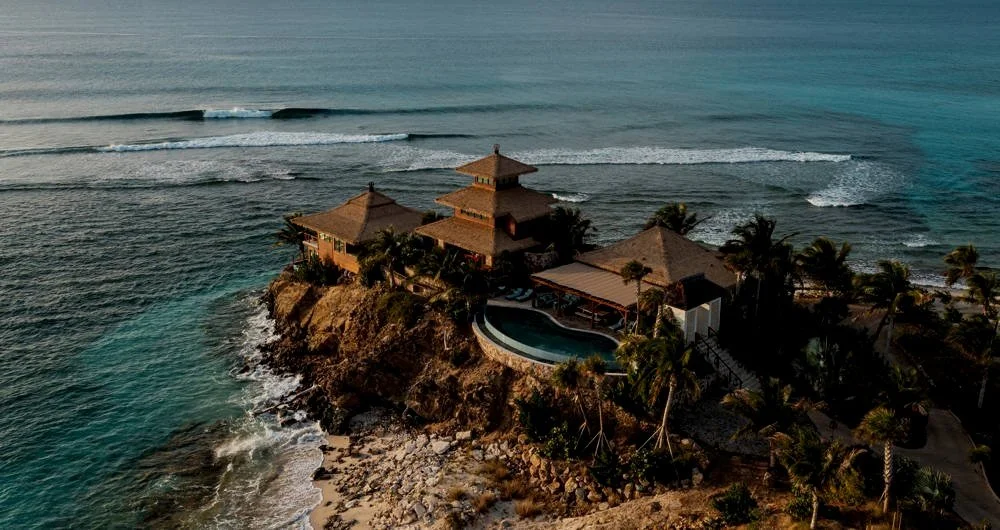 Luxury villa interior on Necker Island